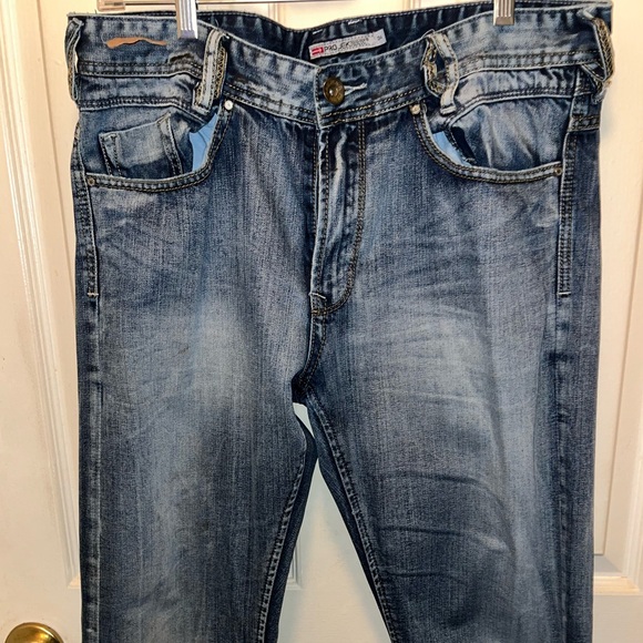 PROJEK RAW Men’s Distressed Denim Jeans. Sz 34X34.5. - Picture 3 of 5